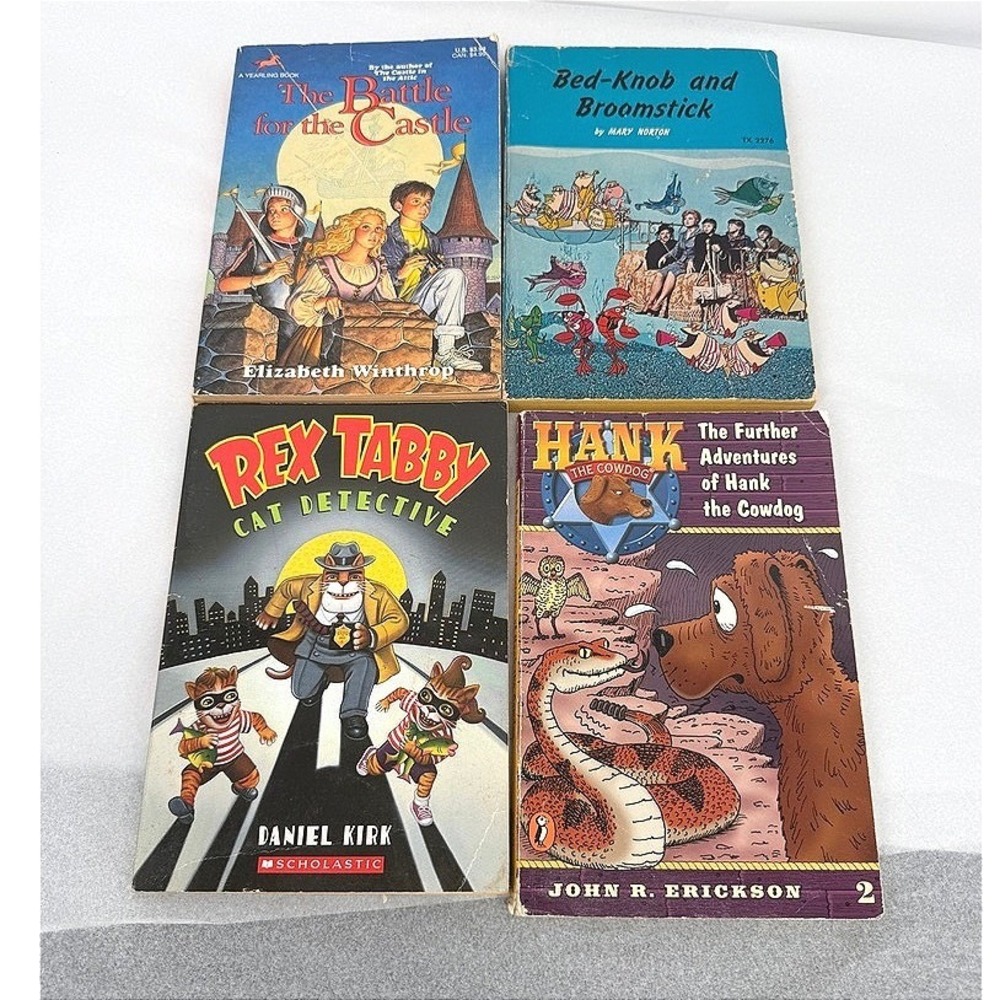 Mixed Childrens Book LOT of 4-Scholastic Yearling Puffin Paperback ACCEPTABLE
